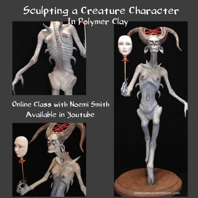 Online Video Class &quot;Sculpting a Creature Character in Polymer Clay&quot; with Angels by Noemi