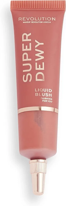 Makeup Revolution Superdewy Liquid Blusher, Highly Pigmented, Buildable Formula, Flushing For You 15 ml