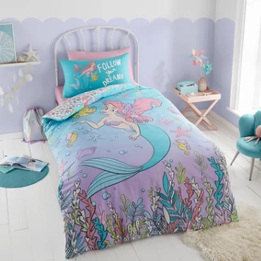 Disney The Little Mermaid Duvet Cover and Pillowcase Set