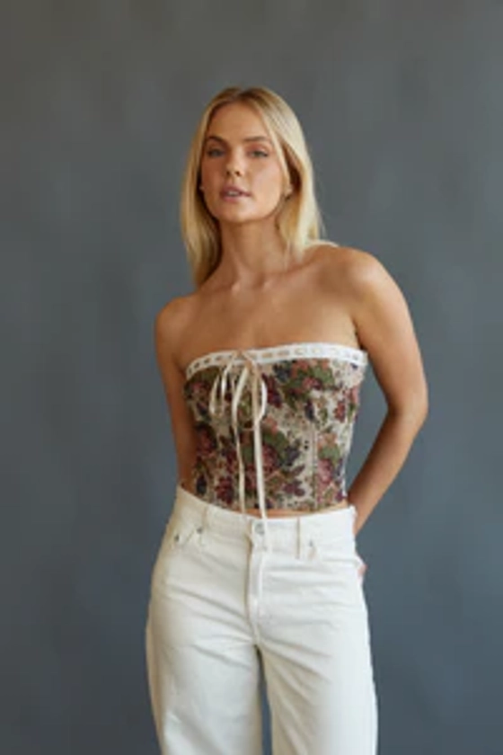 Evie Lace Tapestry Corset Top