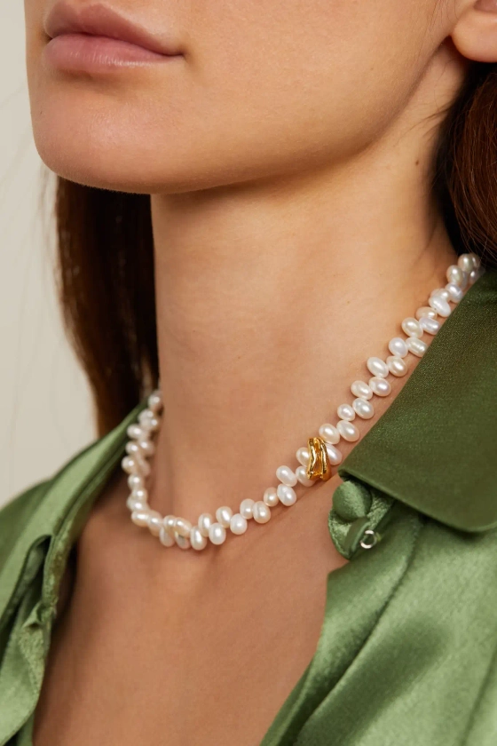 ALIGHIERI La Calliope gold-plated pearl necklace