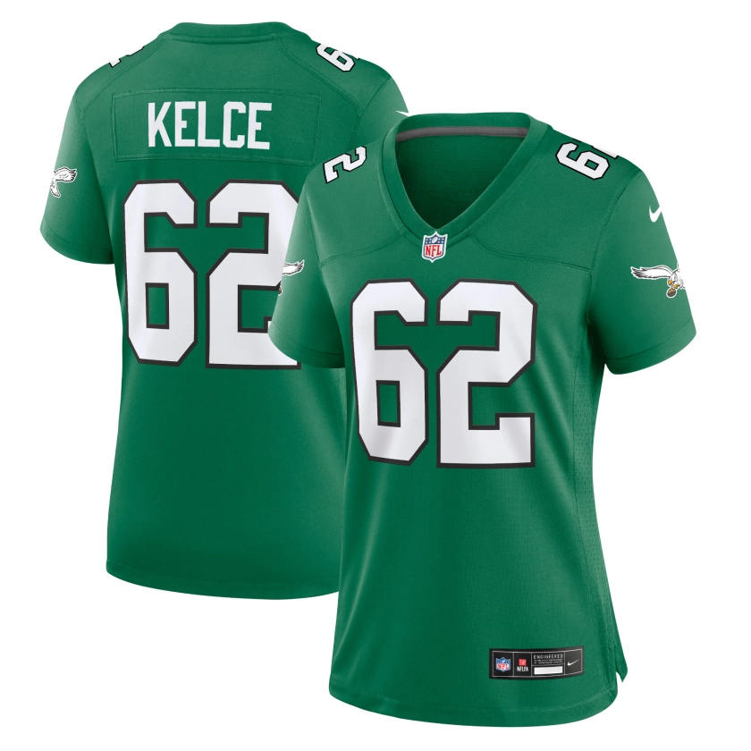 Women's Philadelphia Eagles Jason Kelce Nike Kelly Green Player Jersey