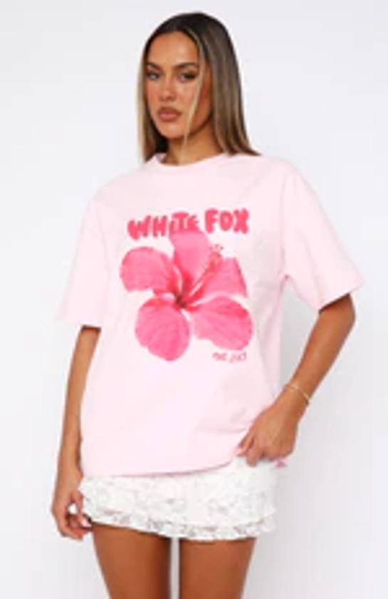 With Love & Romance Oversized Tee Baby Pink