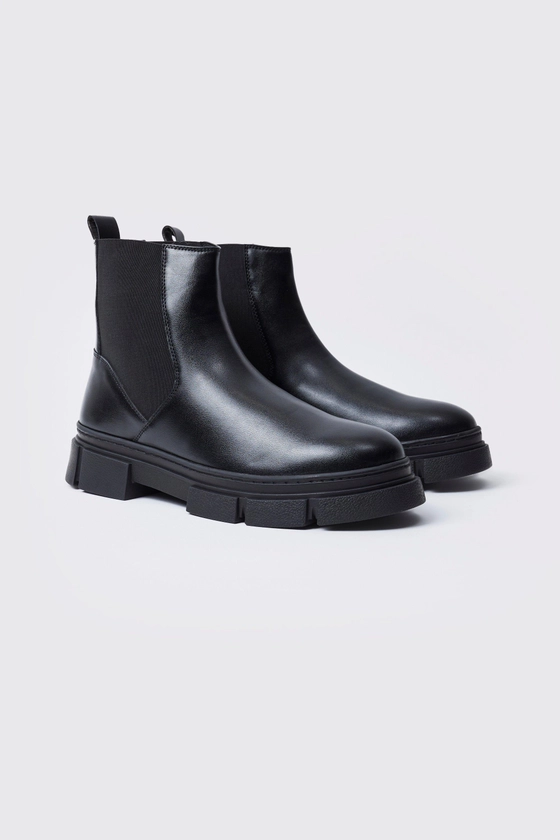Chunky Track Sole Chelsea Boots