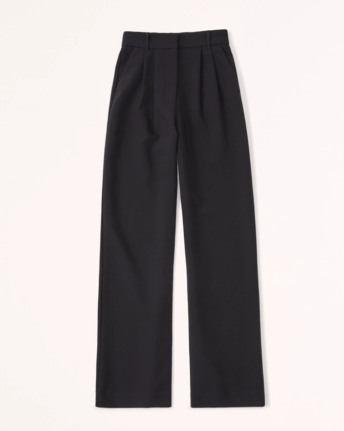 Femme Pantalon sur mesure à jambe large A&F Sloane | Femme Bas | Abercrombie.com