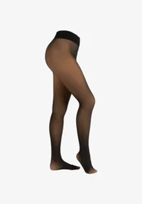 THERMO WARM TRANSPARENT - Collants - black