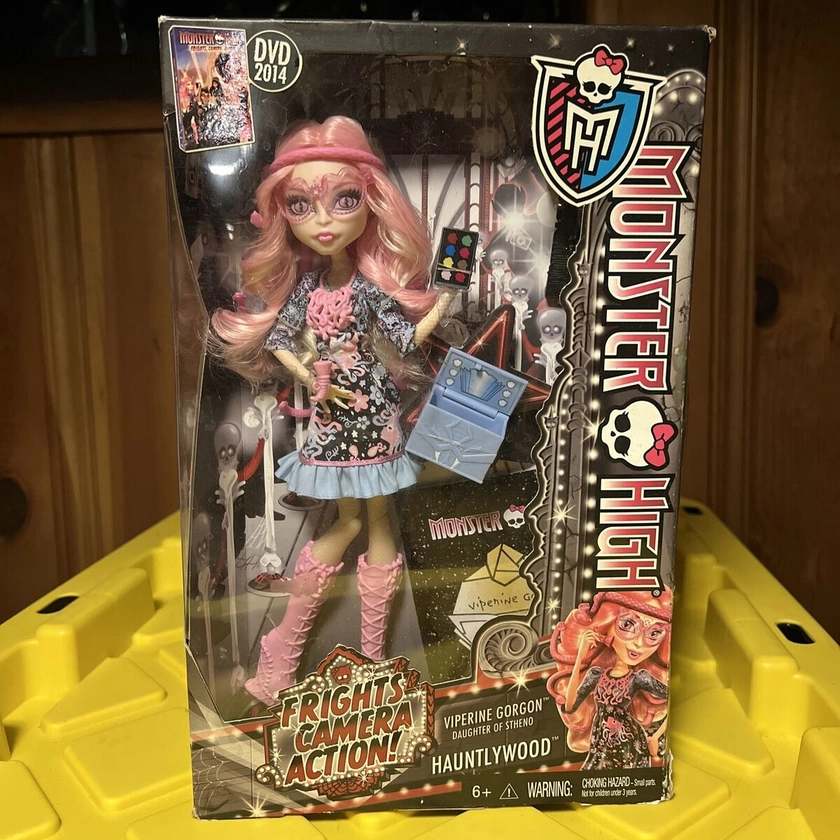 Monster High Frights Camera Action VIPERINE GORGON HAUNTLYWOOD Doll 2013 NEW Box