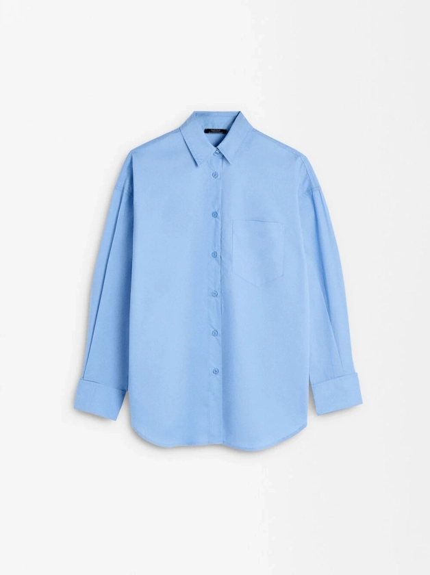 100% Cotton Shirt Blue | Parfois