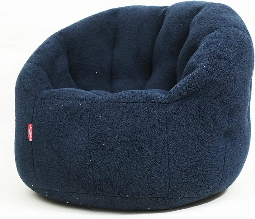 Couchette® Papillon XXXL Filled Bean Bag Chair in Navy Blue Sherpa (Filled with Beans, Wool) : Amazon.in: Home & Kitchen