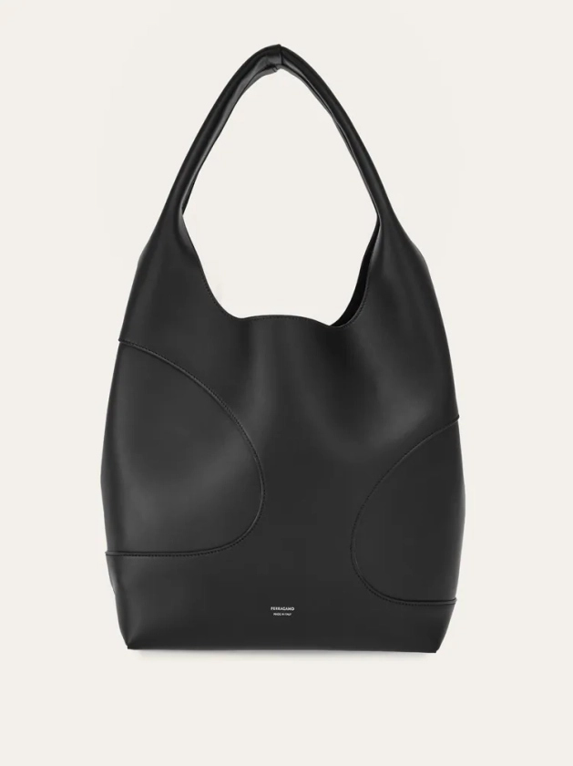 Hobo bag with cut-out detailing
