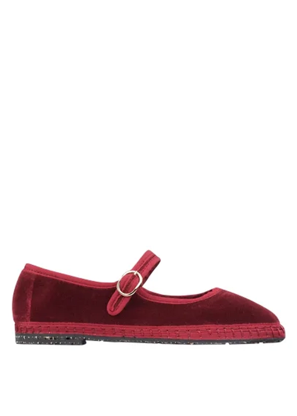 ESPADRILLES EN VELOURS ROUGE FLABELUS - FEMME | Place des Tendances