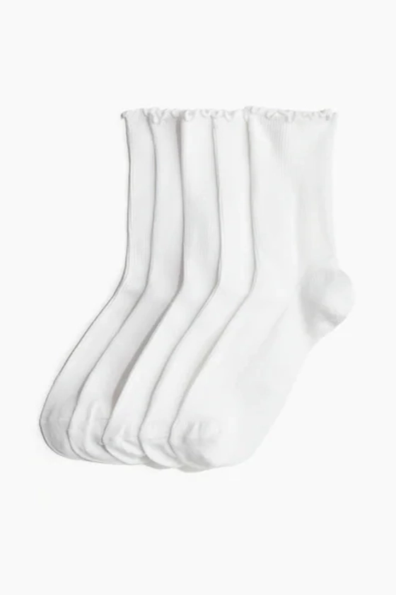 Lot de 5 paires de chaussettes en maille côtelée