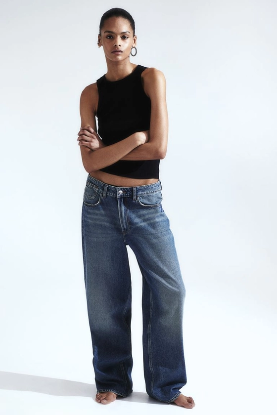 Baggy Low Jeans - Denim blue - Ladies | H&M US