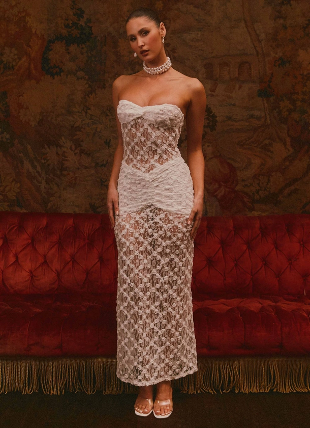 Ottilie Lace Maxi Dress - White