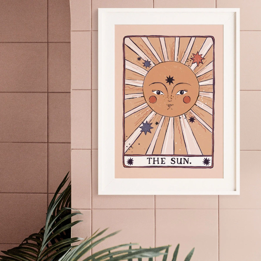 Tarot Sun Art Print | Wall Art | Home Decor | Sister Paper Co.