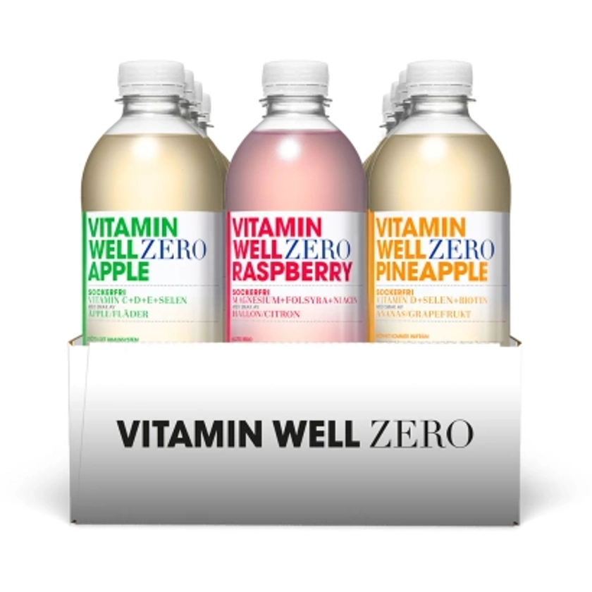 12 x Vitamin Well Zero 500 ml Mixflak