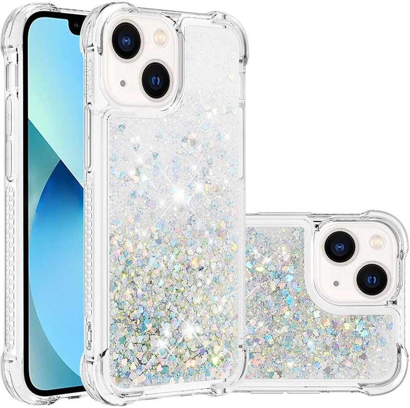 Amazon.com: COTDINFOR Case for iPhone 15 Plus Case Glitter Liquid Cute Clear Phone Case Floating Quicksand Shockproof Protective Bumper Soft TPU Case for iPhone 15 Plus 6.7 inch Love Rose YB : Cell Phones & Accessories