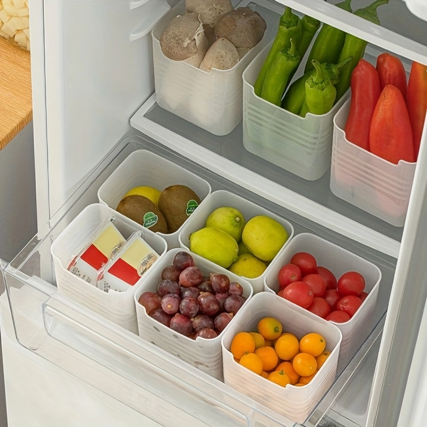 3pcs Easy-to-Use Fridge Organizer With Fruit And Food Storage Box - Keep Your Refrigerator Clean And Organized