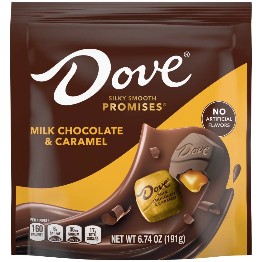 Dove Promises Leche Chocolate y Caramelo - Bolsa de 6.74 oz