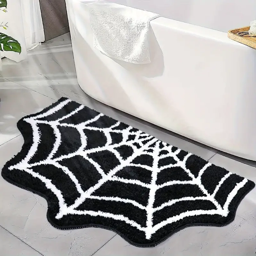 Spider Web Mat Halloween Mat Rugs - Temu