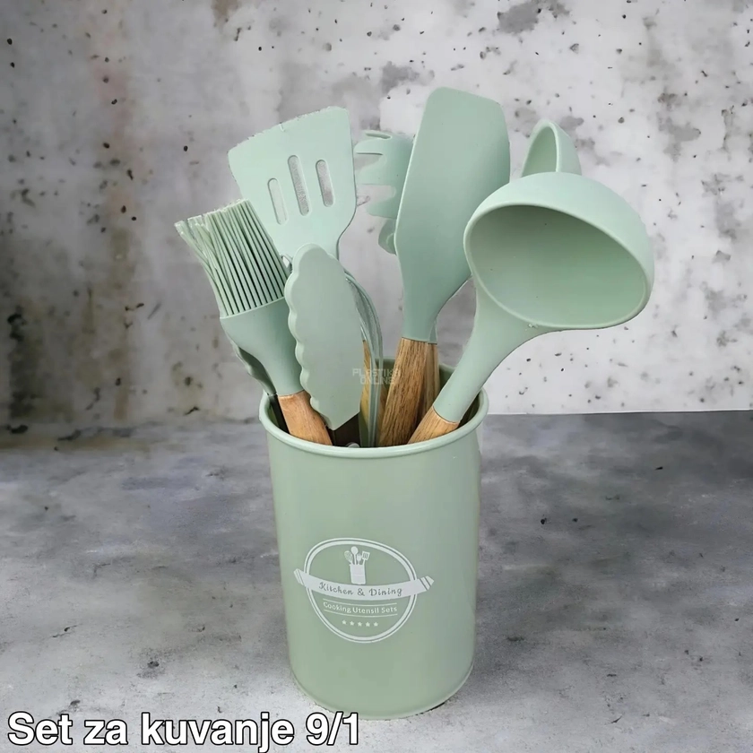 Set za kuvanje 9-1 -silikonski kuhinjski set Plastika Online