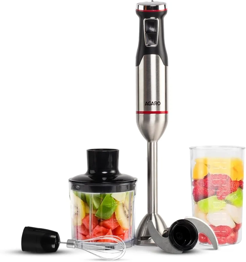 Buy AGARO Royal Hand Blender & Chopper, 1500W Copper Motor, 2 Modes & 20 adjustable Speed, Chopping, Mixing, Puree, Stainless Steel Blades(Black). Online at Low Prices in India - Amazon.in