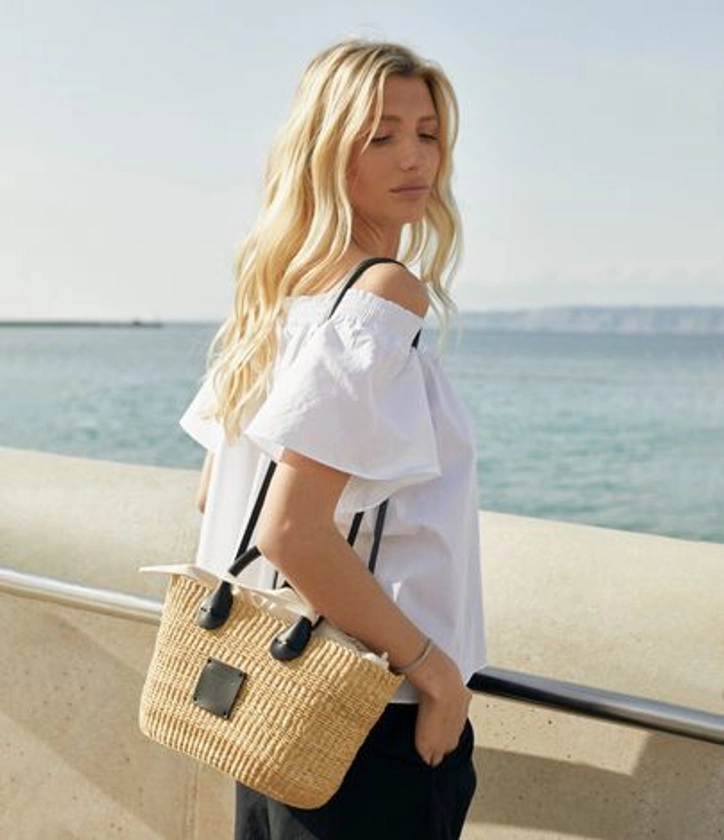 JEANNE VOULAND - Panier Le Jeanne Naturel Gaze de Coton Beige, Collaboration Jeanne Vouland x Muun