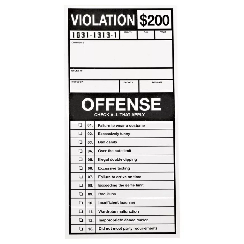 Party Violation Tickets 15ct