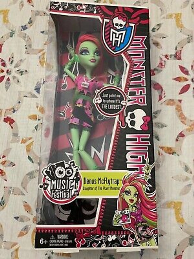 Monster High Venus McFlytrap Music Festival 2012 NIB NEW IN BOX