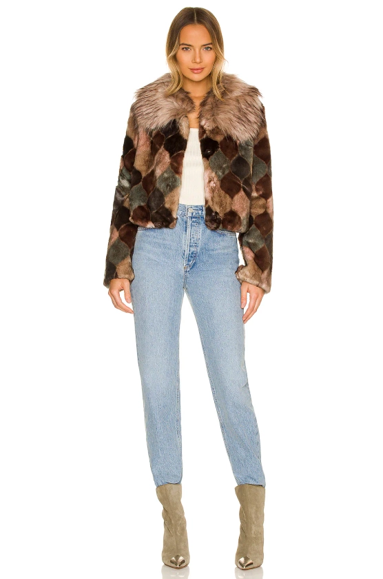 Unreal Fur Casablanca Faux Fur Jacket in Spices | REVOLVE