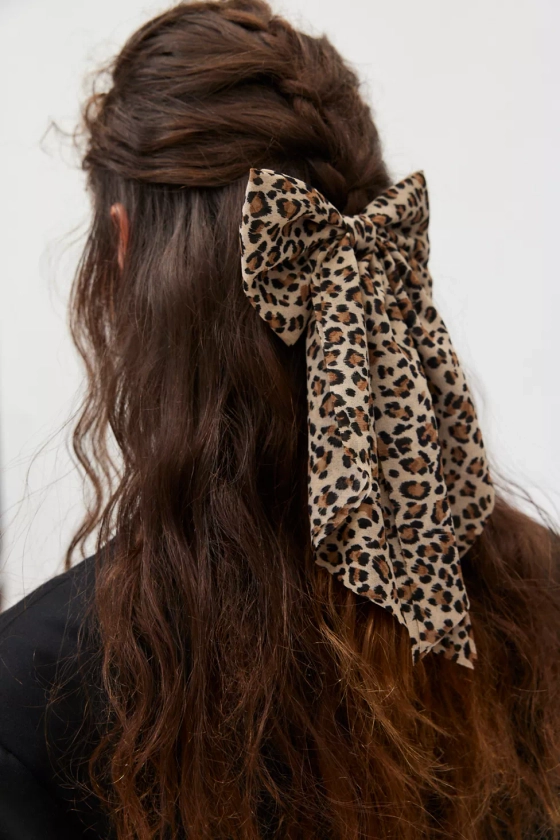 UO Leopard Print Hair Bow