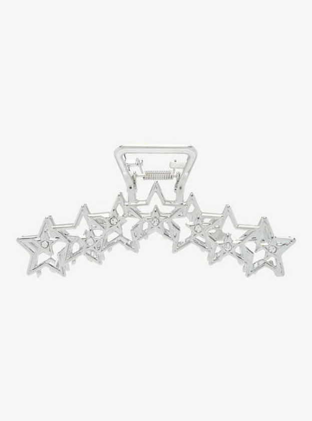 Silver Star Gem Claw Hair Clip | Hot Topic