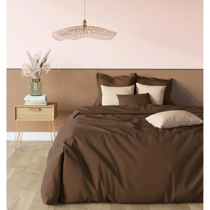 Housse de couette coton TERTIO® - Chocolat