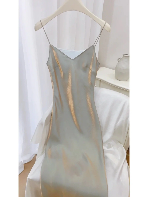 Full Lined Natural Maxi Slip Dress