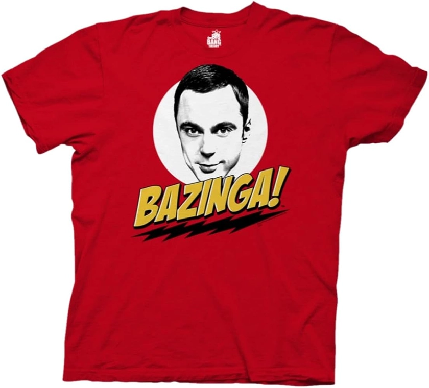 The Big Bang Theory Sheldon Cooper Bazinga! Red Adult T-Shirt Tee