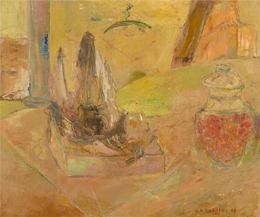 Jean Roger Lafitte (1922 2005)   20th Century Oil, Still Life Yellow | Vinterior