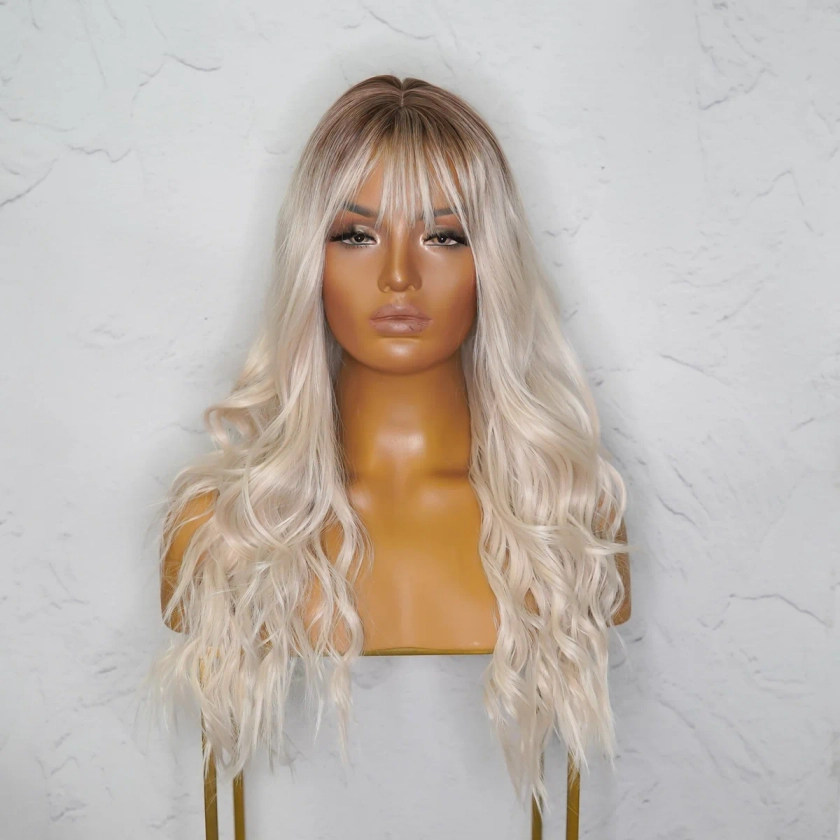 DAISY Blonde Ombre Curtain Bang Fringe Wig | Milk & Honey