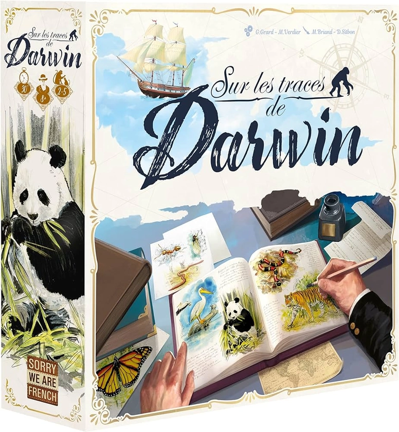 Sorry We are French – sur Les Traces de Darwin – Jeu de Société Famille – 8 Ans+ - 30 Minutes – 2 à 5 Joueurs