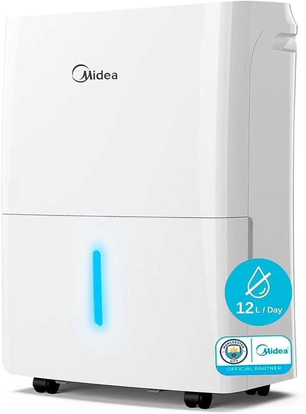 MIDEA Deshumidificateur d air electrique 12L - Adsorbeur d'humidité pour la maison, salle de bain, cave et garage - Surface de travail 20 m2 : Amazon.fr: Cuisine et Maison