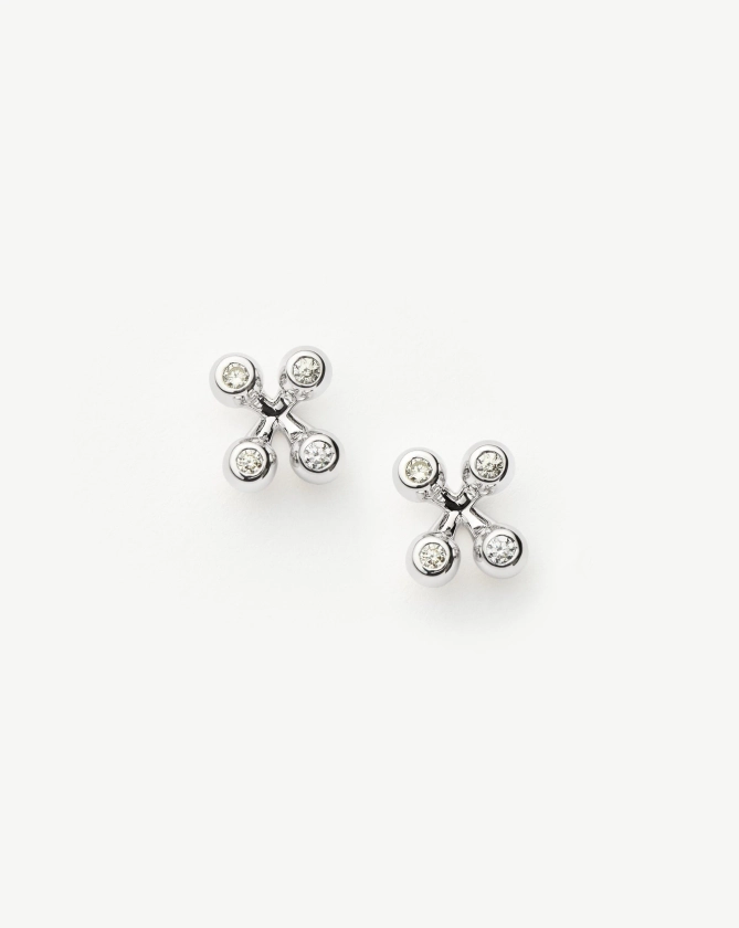 Atom Stud Earrings | Sterling Silver Earrings