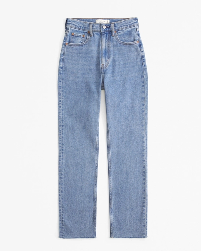 Women's Ultra High Rise Ankle Straight Jean | Women's Bottoms | Abercrombie.com