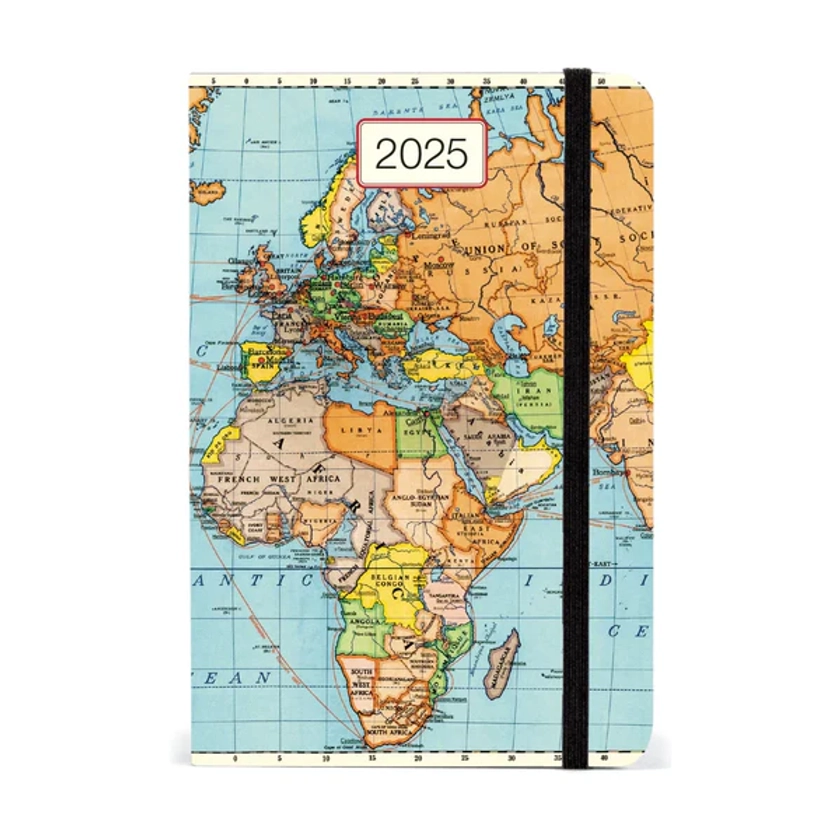 Agenda 2025 Vintage Map 12 Meses