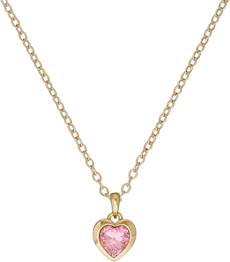 Ted Baker Hannela Crystal Heart Pendant Necklace for Women (Gold/Pink Crystal) : Amazon.co.uk: Fashion
