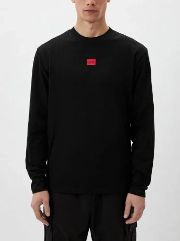 HUGO Mens Black Diragoto T-Shirt | Designerwear