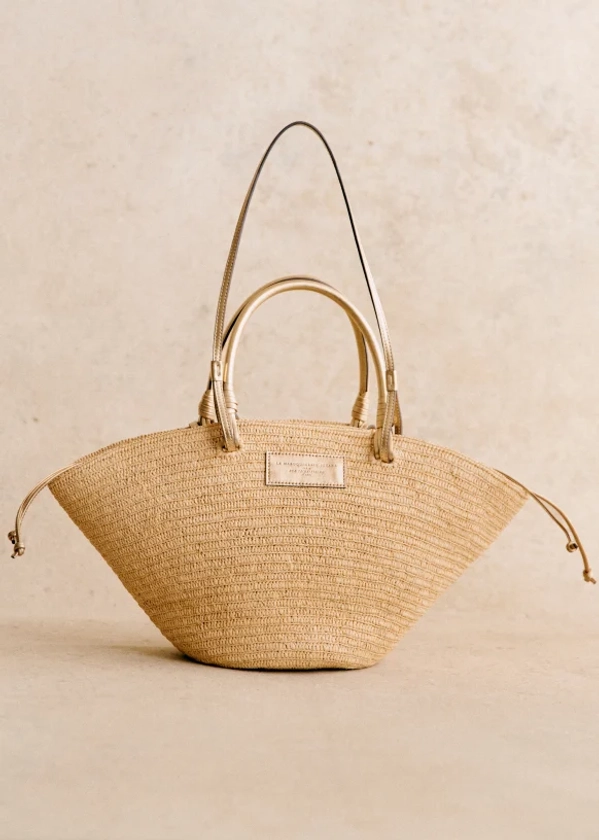 Justine Basket - Golden raffia - Raffia - Sézane