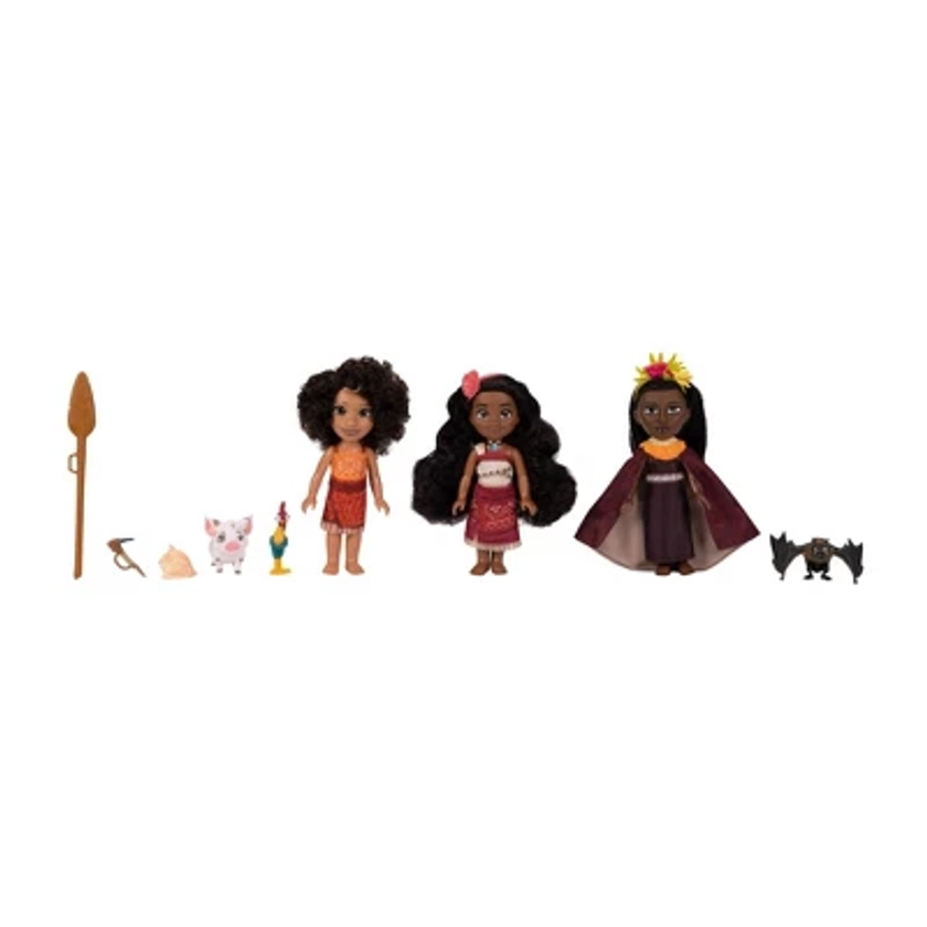 Disney Moana 2 6" Moana, Loto & Matangi Petite Gift Set