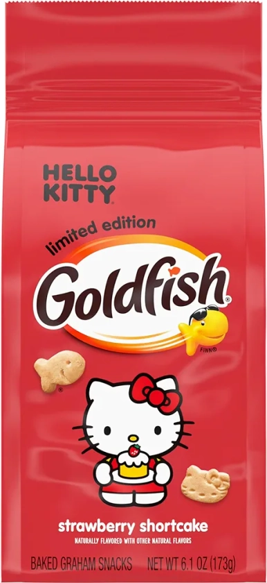 Goldfish Hello Kitty Strawberry Shortcake Flavored Grahams, Limited Edition, 6.1 Oz Bag