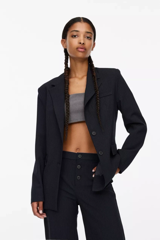 Veste tailleur à rayures - pull&bear