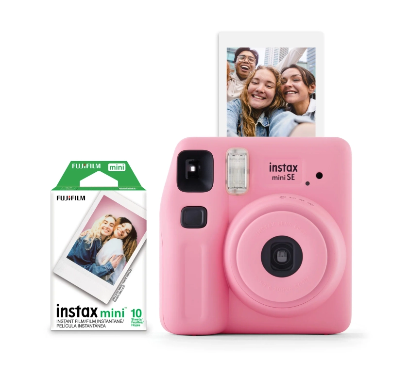 Fujifilm instax Mini SE Instant Camera with Bonus 10 pack Mini Film, Pink - Walmart.com