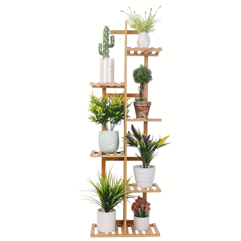 Support à fleurs en bambou à plusieurs niveaux, étagère d'angle, pots de fleurs, présentoir d'étagères